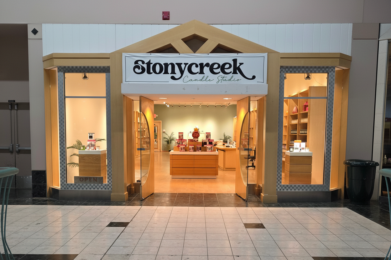 Stonycreek store front in a mall setting